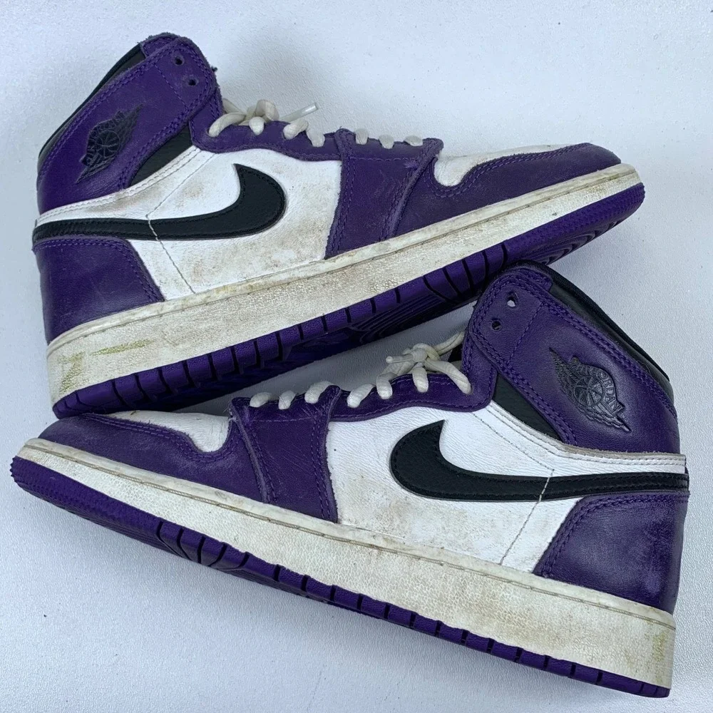 Nike Air Jordan‎ 1 High OG SE Court Purple Size 5.5Y Womens Sneakers Swoosh